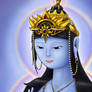 Original Blue Tara Digital Painting By Kai