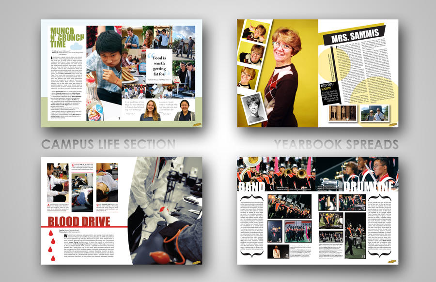 yearbook layouts. by efftee on DeviantArt