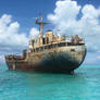 Abandoned ship (Turks and Caicos)