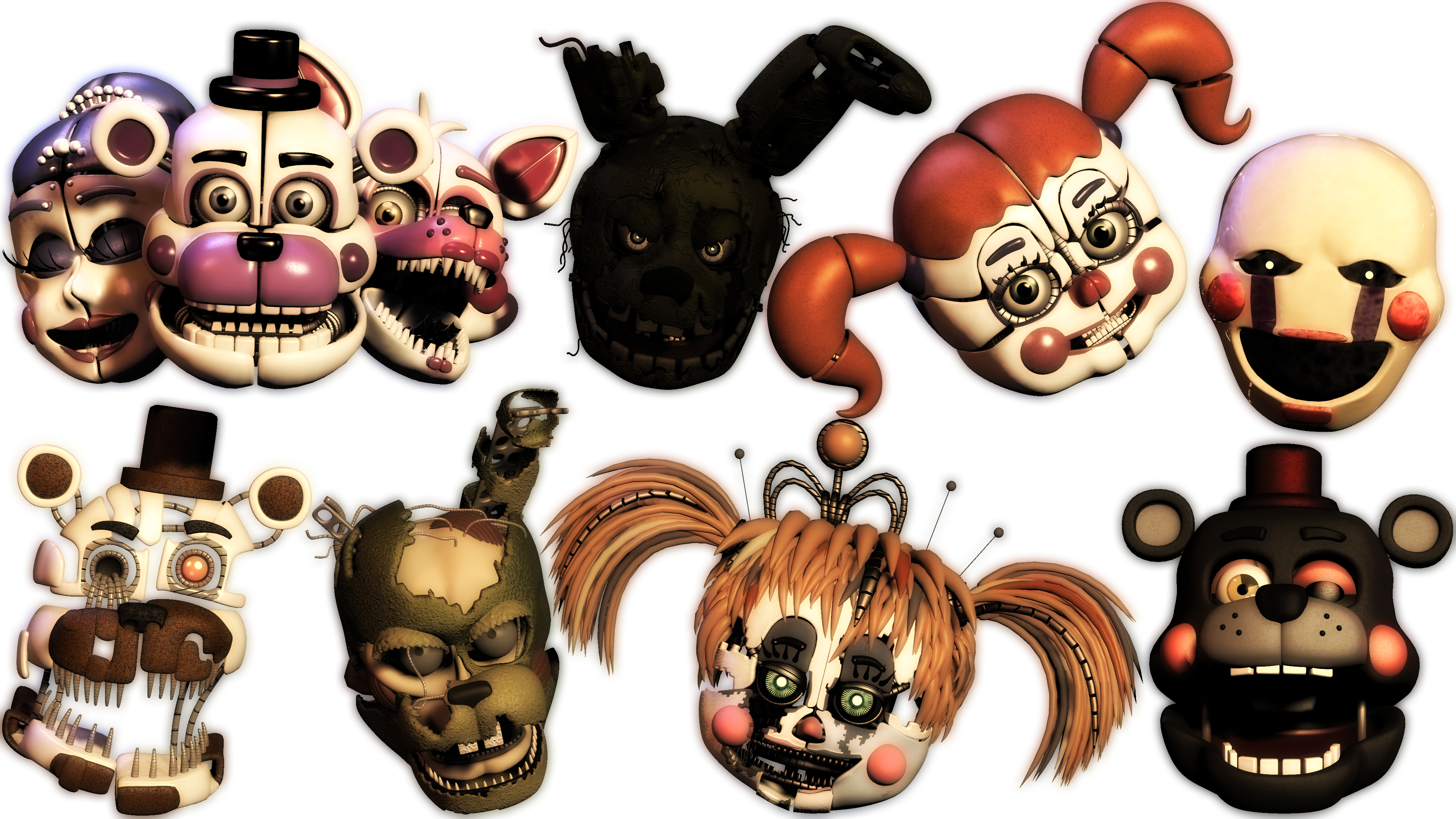 FNaF 6 Todos los personajes (C4D) by MCGamerdeviantar on DeviantArt