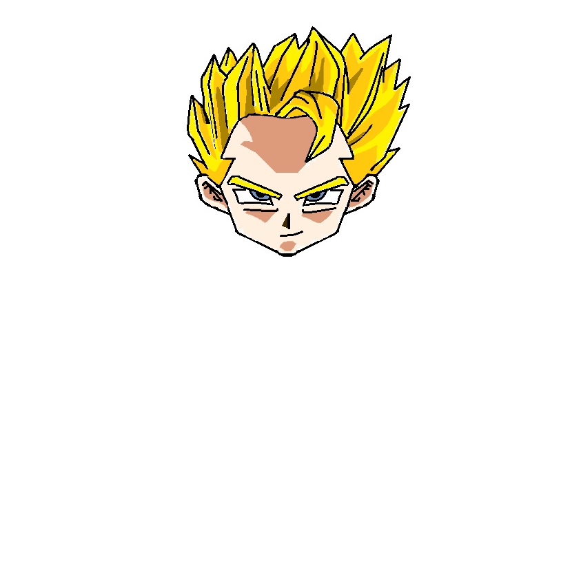 Myself as a Dragonball Z Super Saiyan head no aura