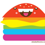 Rainbow Cheeseburger