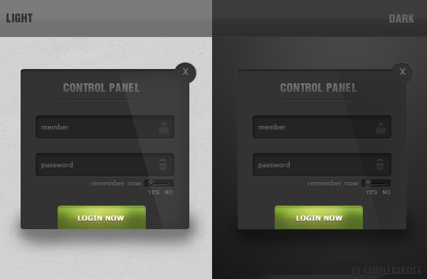 FREE login PSD by GamblerArtist