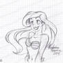 Ariel (Happy) Quick Blackwing Pencil Sketch