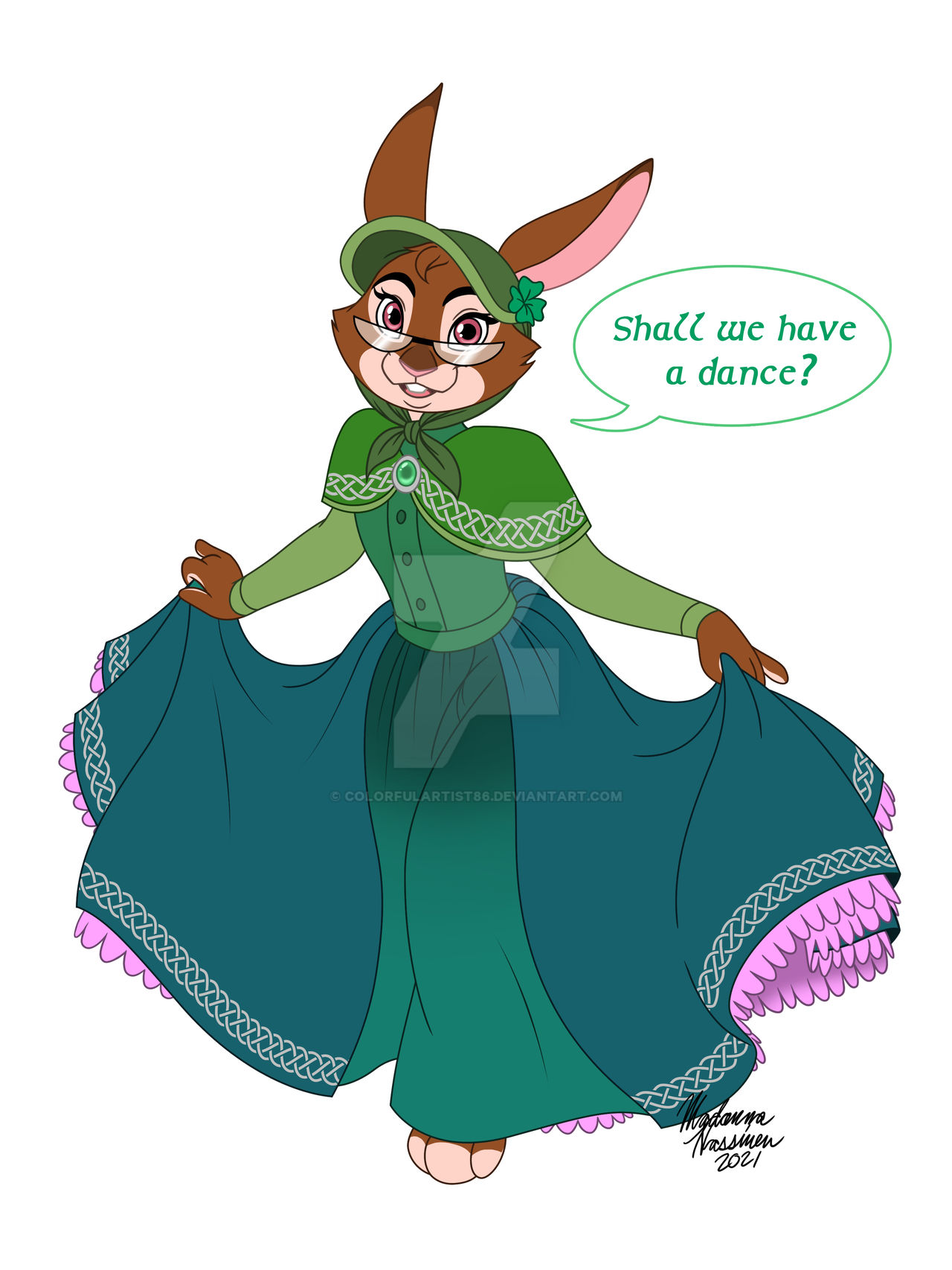 Sarah the Irish Rabbit - Commission - Jan 29, 2021 by ColorfulArtist86 ...
