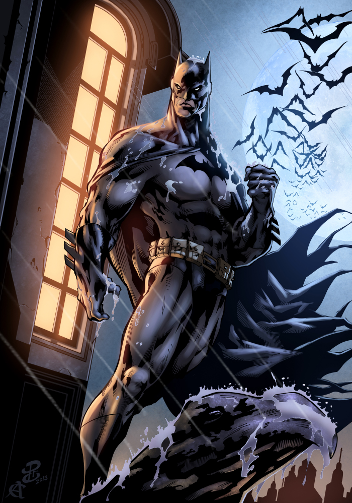 Batman color by logicfun on DeviantArt