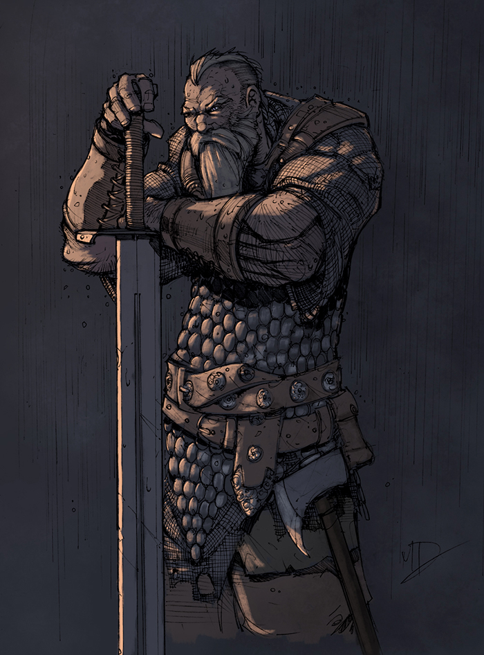 Warrior Sketch Color