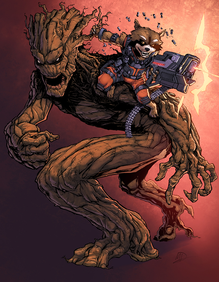Groot And Rocket Color