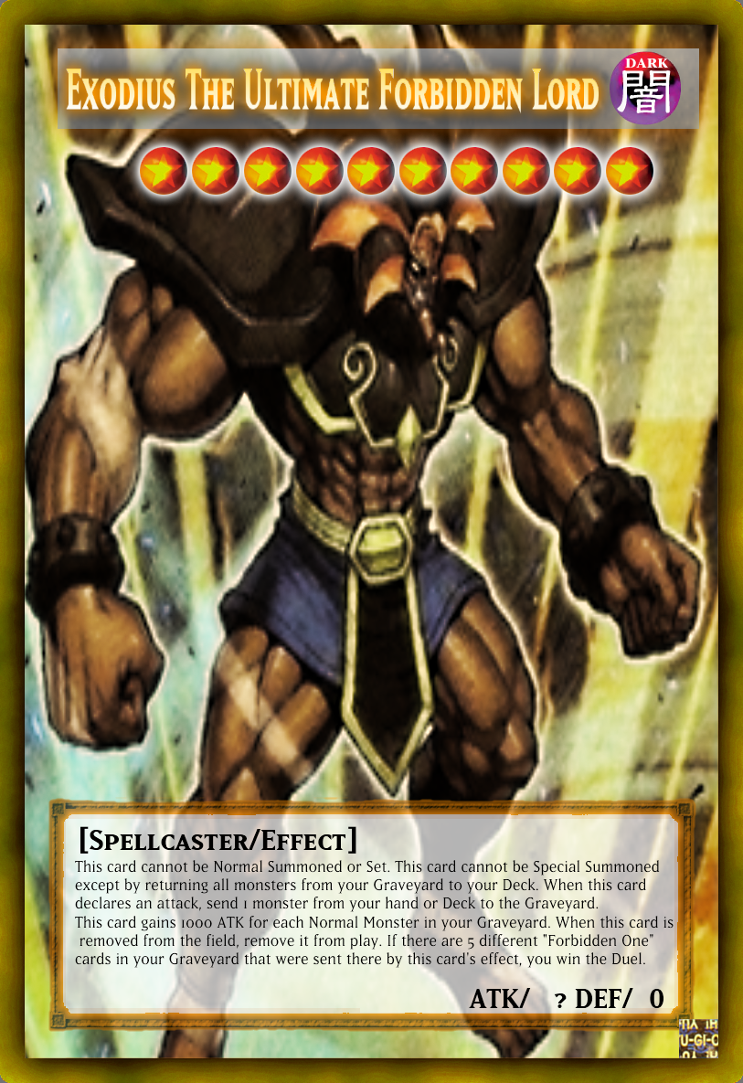 exodius yugioh card Exodia If this face Full Art Exodius the Ultimate