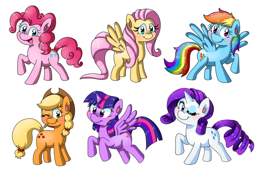 Mane Six by Orafu on DeviantArt
