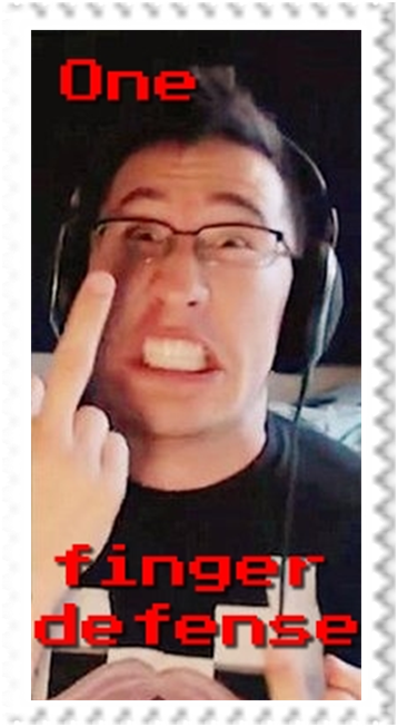 Markiplier - One finger defense Stamp