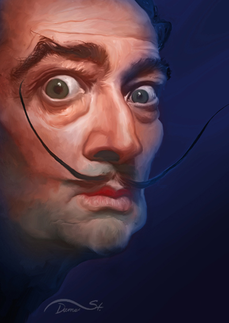 Salvador Dali Caricature