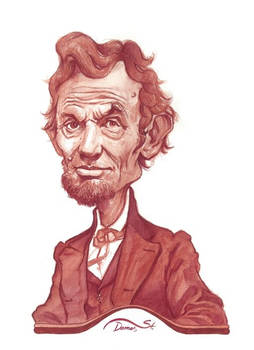 Abraham Lincoln watercolor sketch