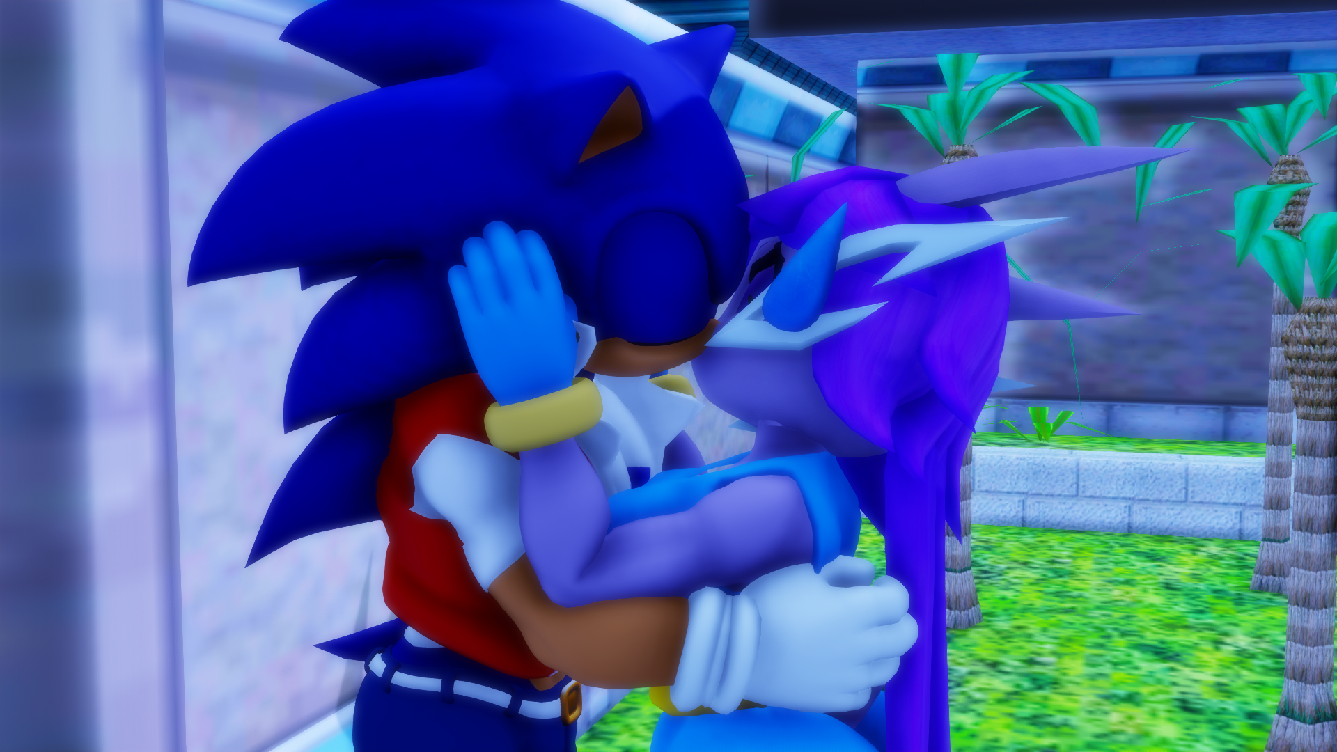 Sonic and Shadow kissing (Large) by LebbitBunny on DeviantArt