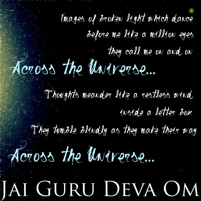 Jai Guru Deva Om.