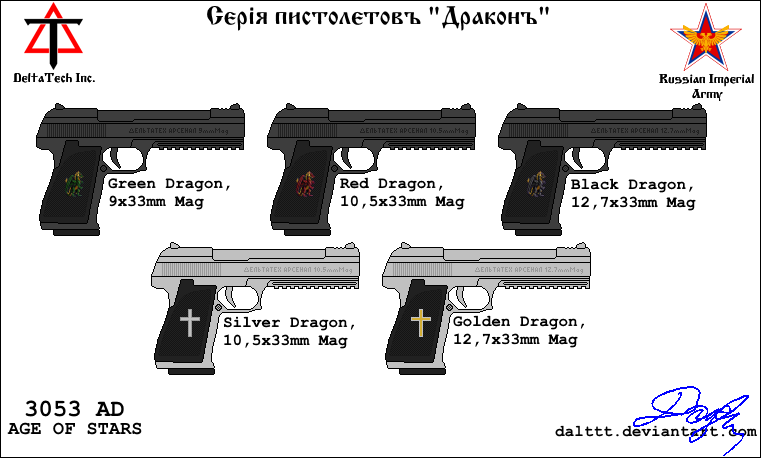 DeltaTech Dragon Heavy pistol series