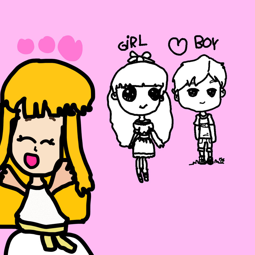 Drawed In YellowBon Drawed In Boy And Girl by sisiiia on DeviantArt