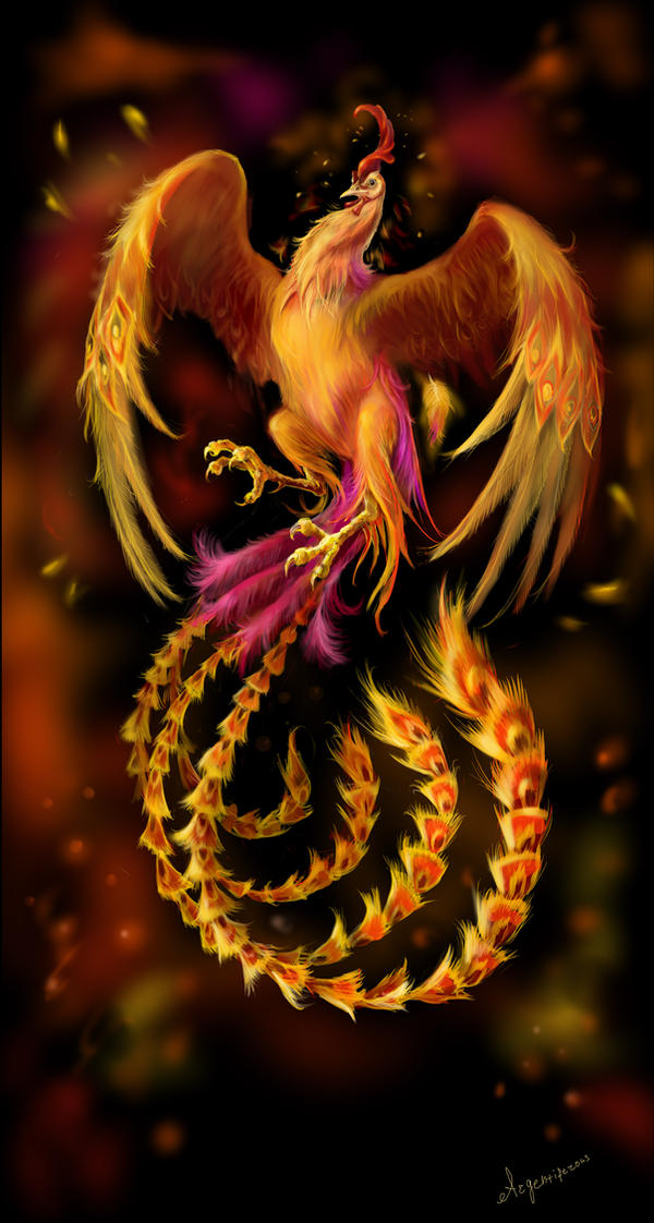 Flaming phoenix by Silverferrous on DeviantArt