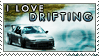 I love drifting stamp by FragmentChaos