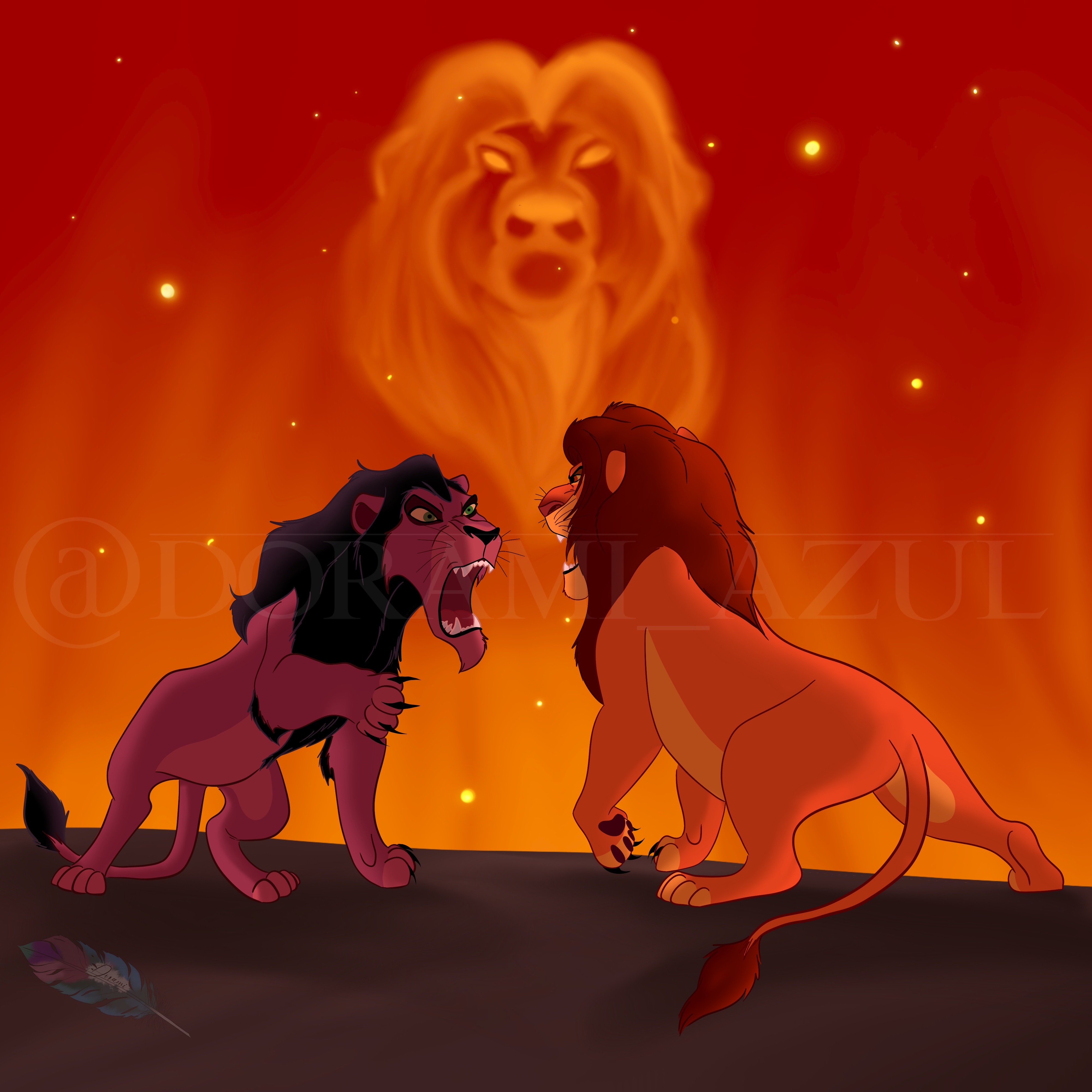 Scar vs Simba by zPartyBusx on DeviantArt