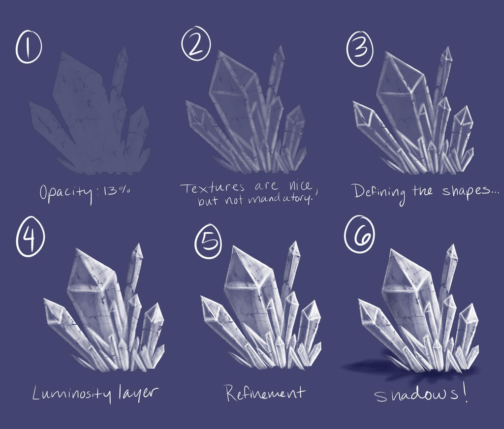 Photoshop Rocks Crystal How To Draw Crystals In Photoshop