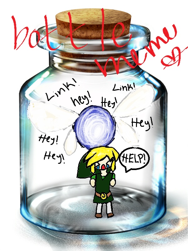 Bottle meme - link and navi