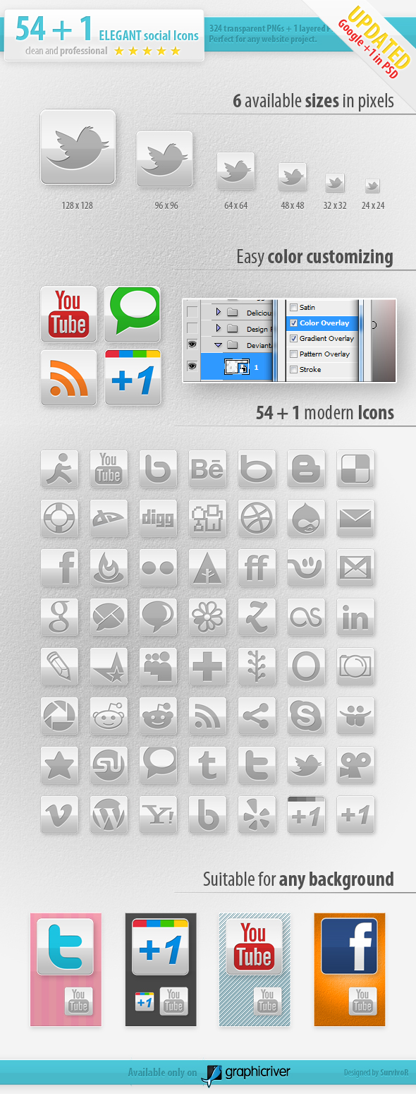 55 Social Media Icons UPDATED