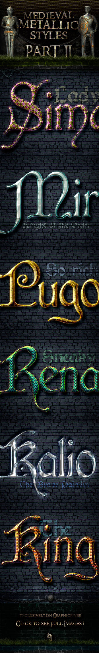 metallic medieval photoshop styles 2 by