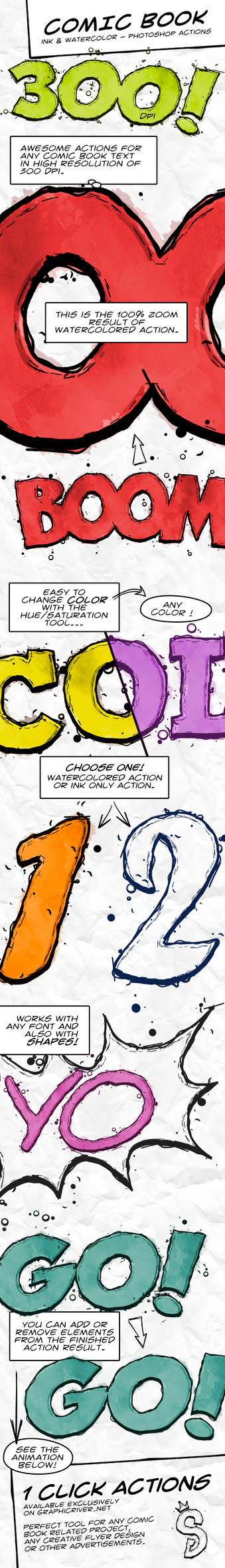 Comic Book Ink - 300 DPI Photoshop Actions