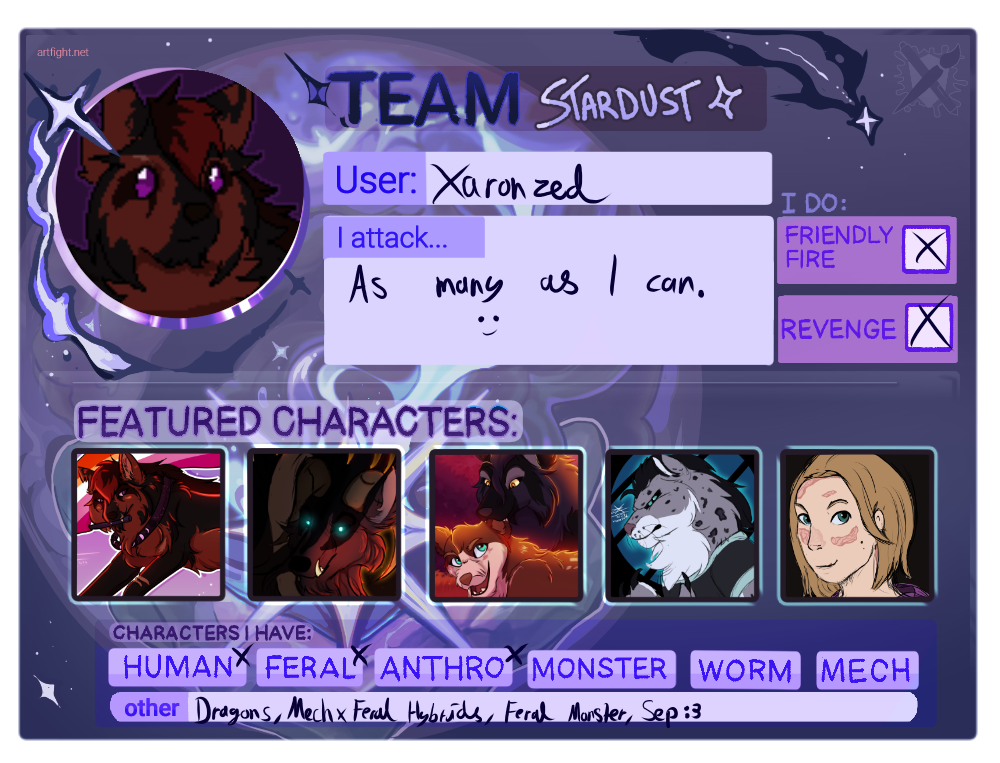 ArtFight 2024 // Team Stardust