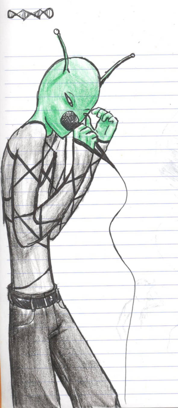 Alien Rapping Drawing Alien Singer. by muddypuppet on DeviantArt