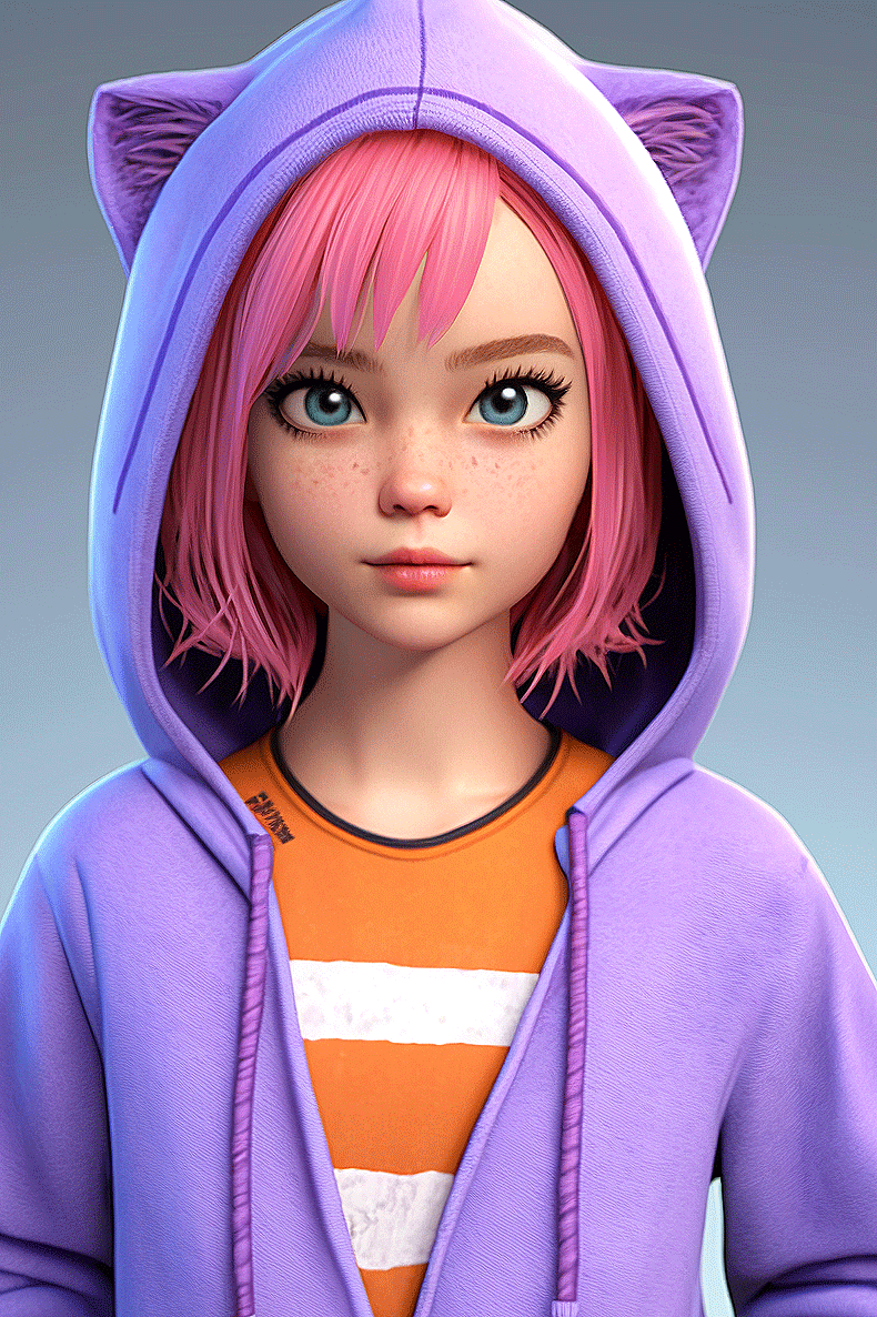 Anime hoodie with best sale ears