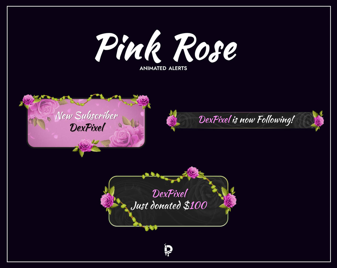 Pink Rose Animated Stream Alerts DexPixel by DexPixel on DeviantArt Pink Rose Animated Stream Alerts DexPixel by DexPixel on DeviantArt