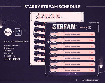 Stream Schedule | Vtuber Schedule | Planner