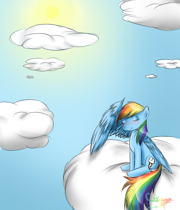 Rainbow Dash Chillin