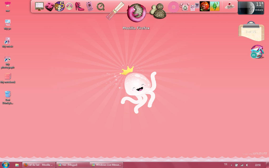 my pink desktop hehe by simagree on DeviantArt
