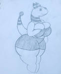 Quick Sketch: Thunder Thighs Ampharos by KuroArt97