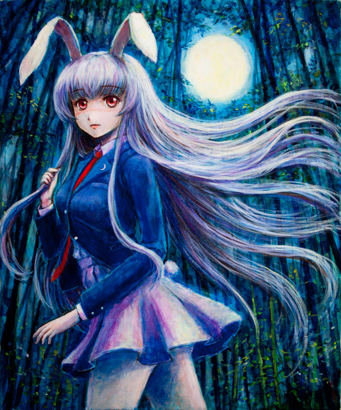 Moon Rabbit Fans Moon and Rabbits by tafuto001 on DeviantArt