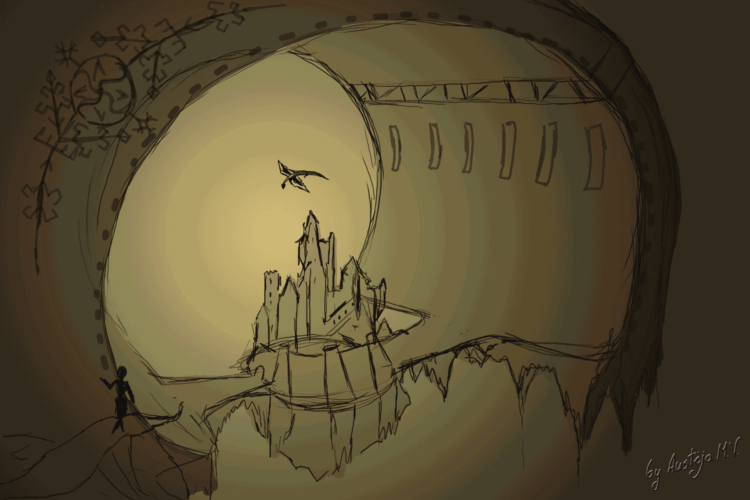 Sky Castle Making Of GIF by BlueBitArt on DeviantArt