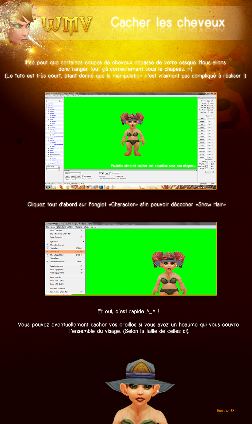 *Tutoriel* WMV - Cacher les cheveux de son modele