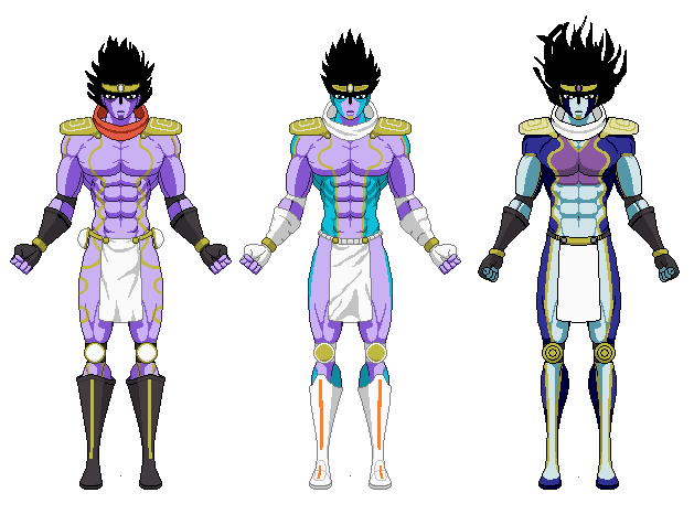 Star Platinum Sprite Design Parts 3, 4, and OVA by Supermynci on