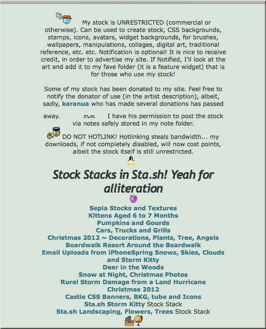 Profile Stock Rules and Links to Sta.sh Stock by TheStockWarehouse