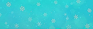 Divider Snowflakes on a Cold Teal Background FTU