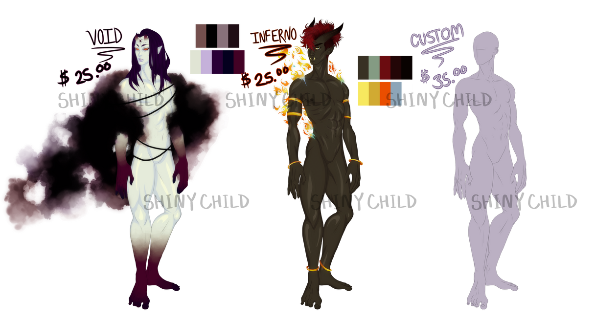 [Flat Rate][OPEN] demon boy adopts!+ custom slots! by Pulse-of-Gravity
