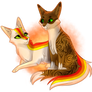 Commission - Firetail and Pineheart