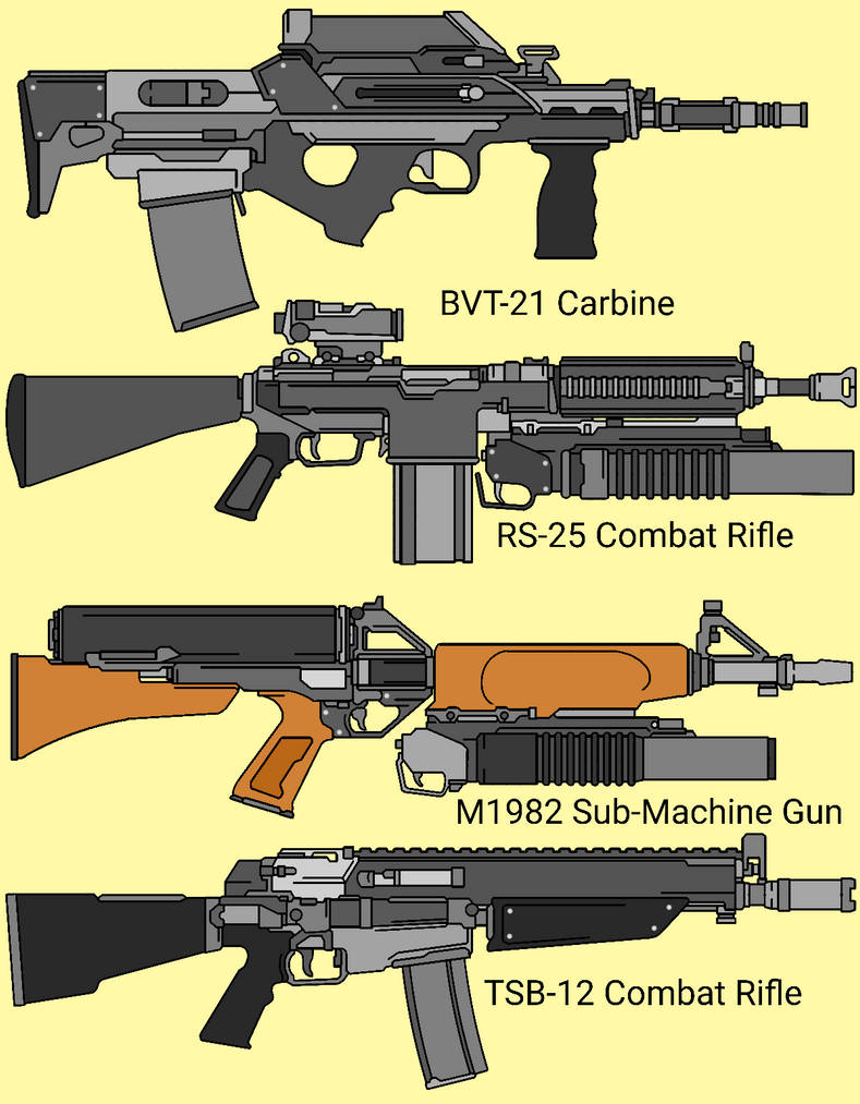 Tech Rifles Deviantart Resistance: Human Battle Rifles (Remake) by LezzyMania on DeviantArt