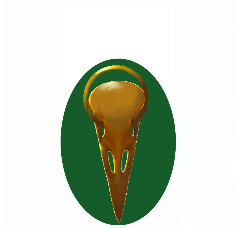 Bronze Crow Skull Standard by trollsmyth on DeviantArt