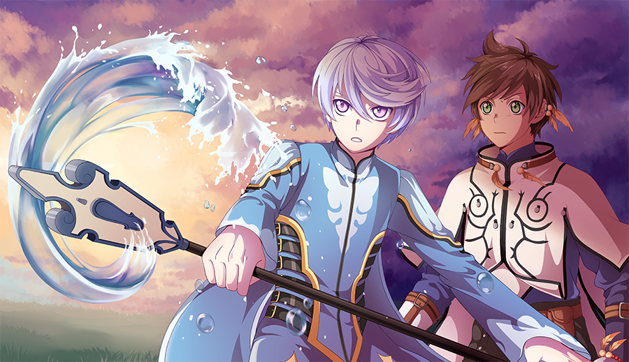 Sorey and Mikleo in Tales of Zestiria