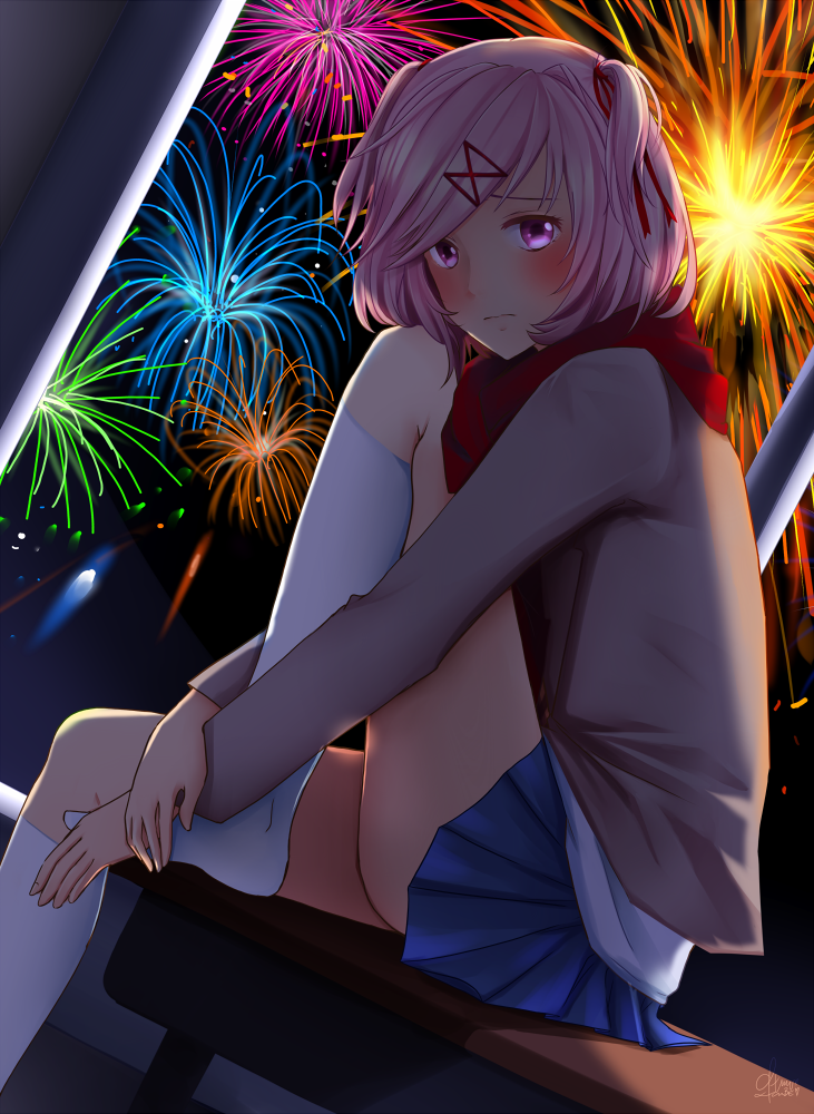 Fan Art - Natsuki (DDLC, Happy New Year!)