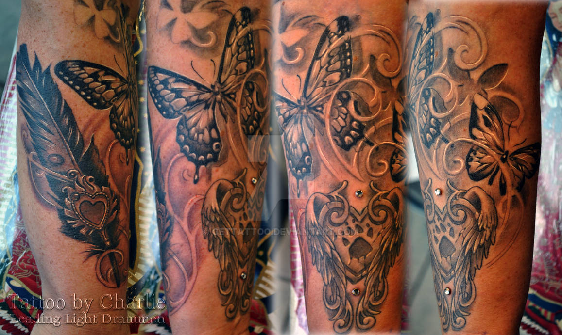 Feminine half sleeve tattoo in progress... by gettattoo on DeviantArt